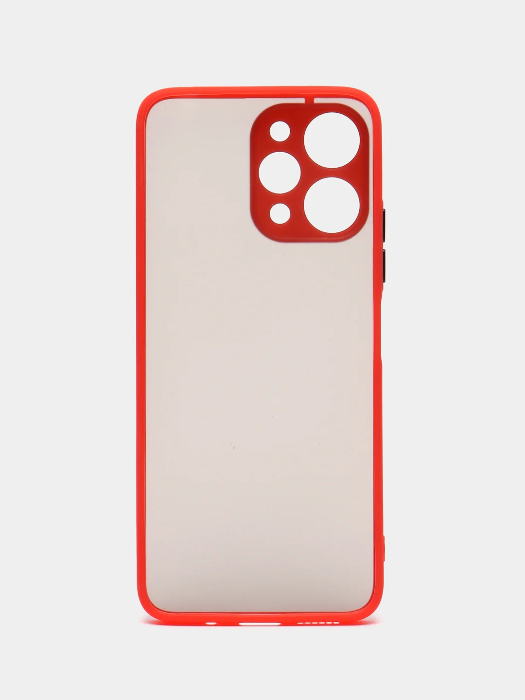 Красный чехол для Xiaomi Redmi 12 (Сяоми Редми 12), пластиковый, матовый, с цветными кнопками