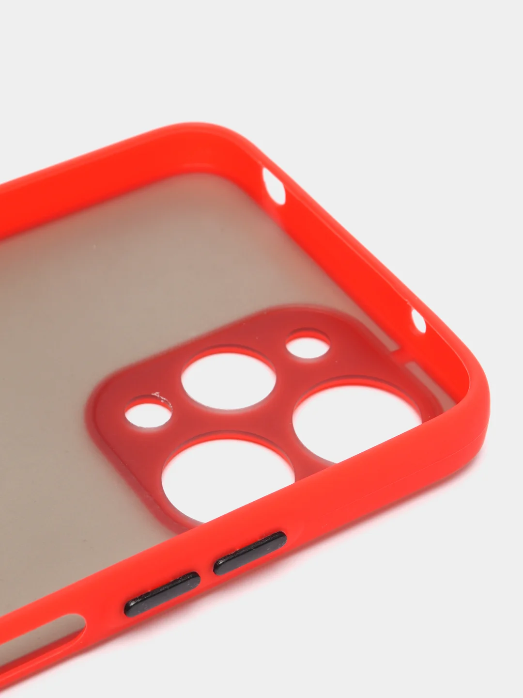 Красный чехол для Xiaomi Redmi 12 (Сяоми Редми 12), пластиковый, матовый, с цветными кнопками