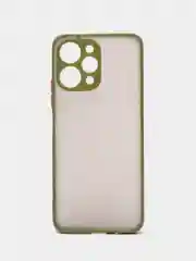 Лесной зеленый чехол для Xiaomi Redmi 12 (Сяоми Редми 12), пластиковый, матовый, с цветными кнопками