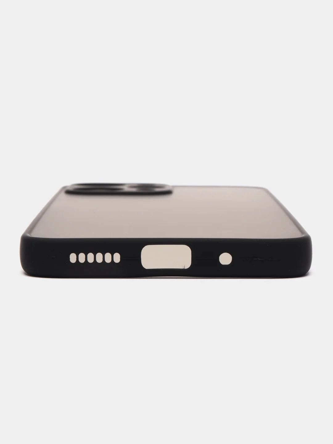 Черный чехол для Xiaomi Redmi 12 (Сяоми Редми 12), пластиковый, матовый, с цветными кнопками