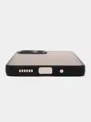 Черный чехол для Xiaomi Redmi 12 (Сяоми Редми 12), пластиковый, матовый, с цветными кнопками