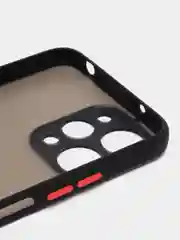 Черный чехол для Xiaomi Redmi 12 (Сяоми Редми 12), пластиковый, матовый, с цветными кнопками