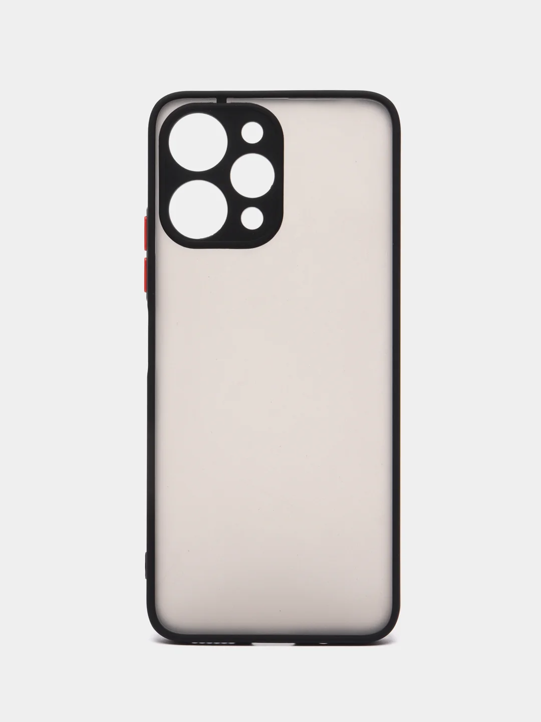 Черный чехол для Xiaomi Redmi 12 (Сяоми Редми 12), пластиковый, матовый, с цветными кнопками