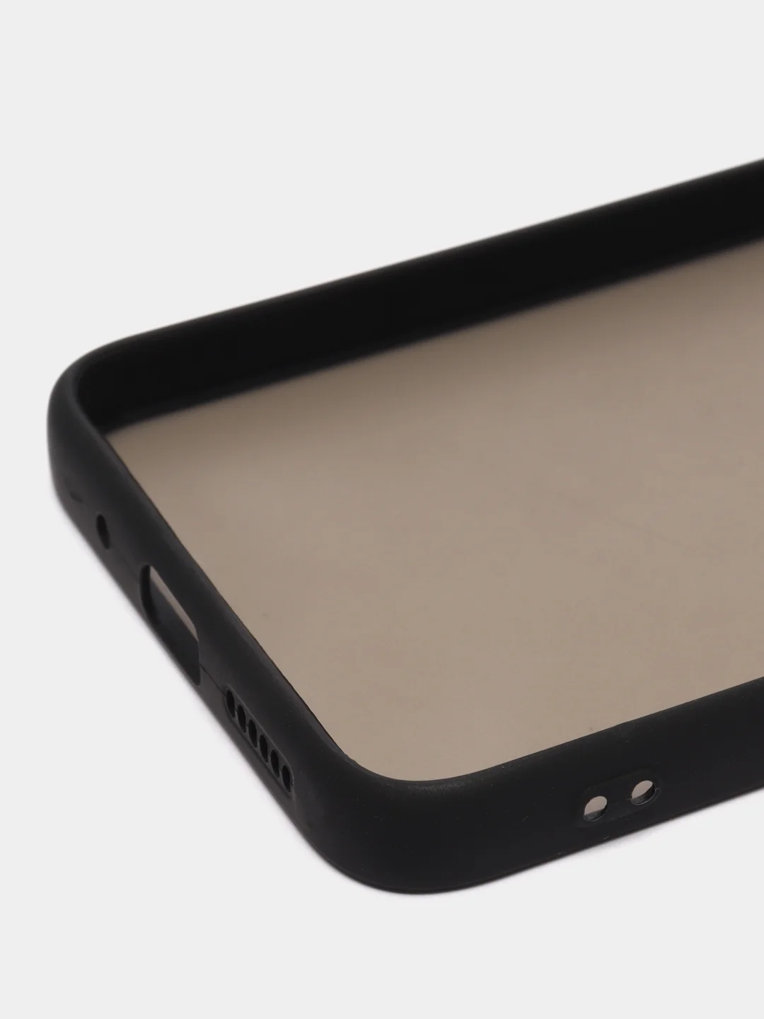 Черный чехол для Xiaomi Redmi 12 (Сяоми Редми 12), пластиковый, матовый, с цветными кнопками