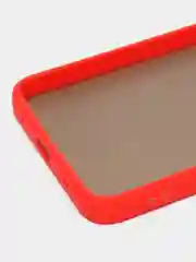 Красный чехол для Redmi Note 12S (Редми Нот 12С), пластиковый, матовый, с цветными кнопками