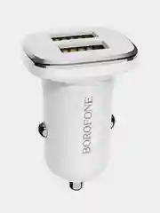 Автомобильное зарядное устройство Borofone BZ12, 2хUSB, 2.4А + кабель Lightning для iPhone