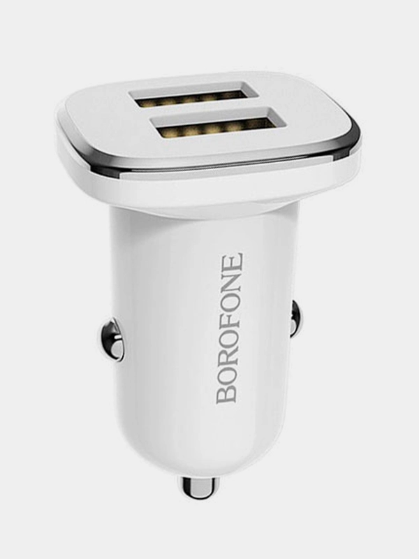 Автомобильное зарядное устройство Borofone BZ12, 2хUSB, 2.4А + кабель Lightning для iPhone
