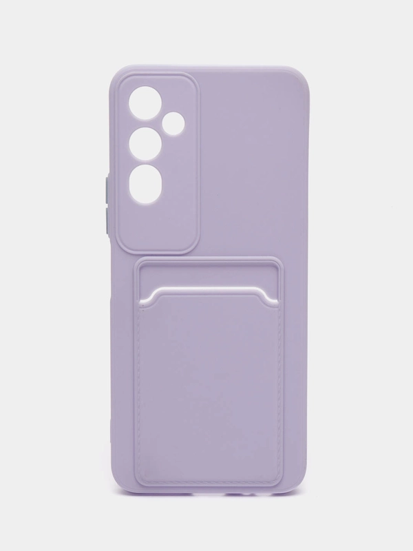 Силиконовый чехол для Tecno POVA Neo 2 (Техно Пова Нео 2), прозрачный с карманом для карт