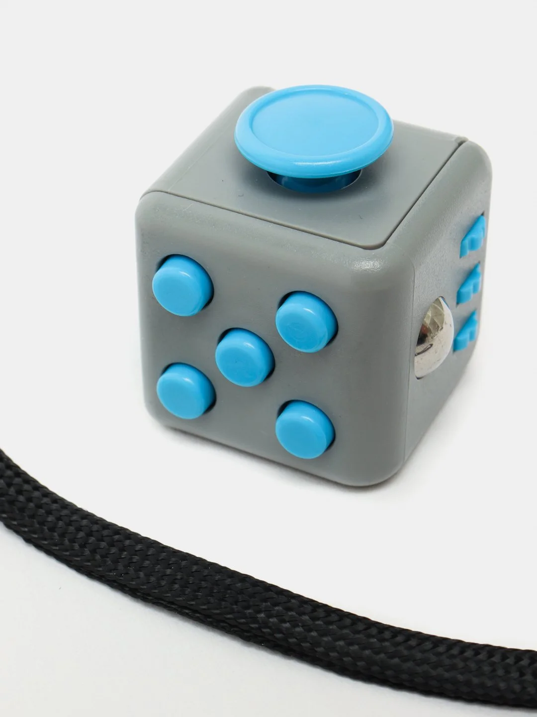 Голубой кубик-антистресс Fidget Cube (фиджет куб) игрушка развивающая, тактильная, сенсорная