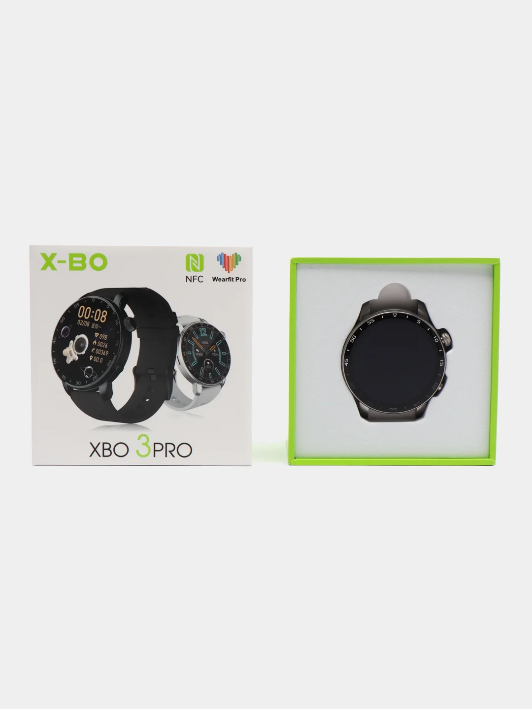 Серый умные часы Smart watch XBO X3 PRO, с поддержкой звонков и уведомлений по Bluetooth