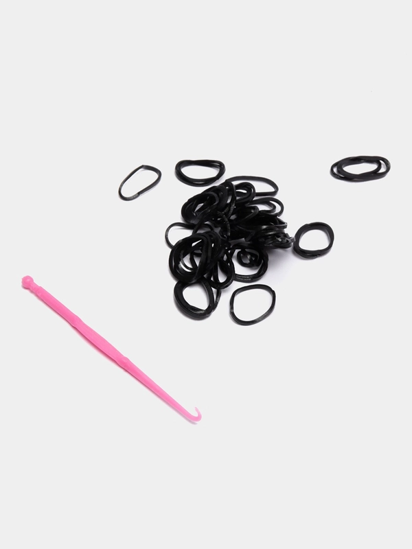 Резинки для плетения Loom Bands 600 штук, чёрный