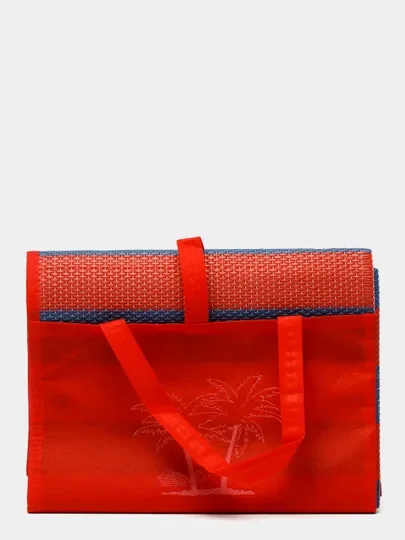 Красный коврик пляжный, с ручками для переноски, 60 х 170 см