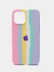 Розовый чехол разноцветный радужный Rainbow case для iPhone 12, 12 Pro, 12 Pro Max