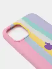 Голубой чехол разноцветный радужный Rainbow case для iPhone 12, 12 Pro, 12 Pro Max