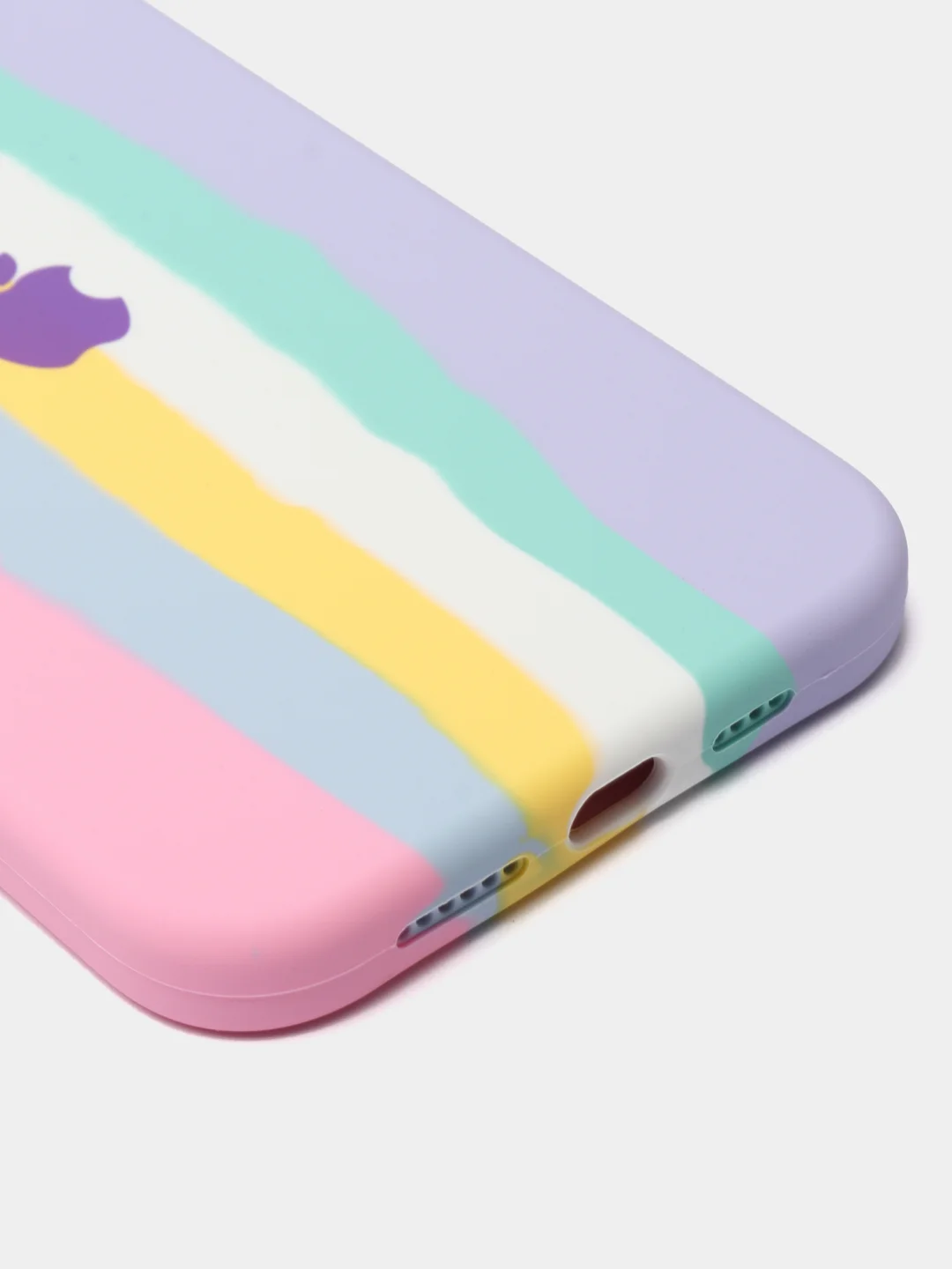 Голубой чехол разноцветный радужный Rainbow case для iPhone 12, 12 Pro, 12 Pro Max