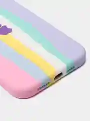 Голубой чехол разноцветный радужный Rainbow case для iPhone 12, 12 Pro, 12 Pro Max