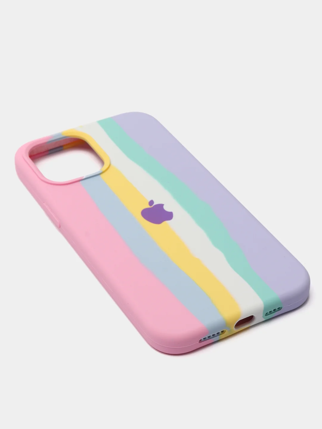 Голубой чехол разноцветный радужный Rainbow case для iPhone 12, 12 Pro, 12 Pro Max