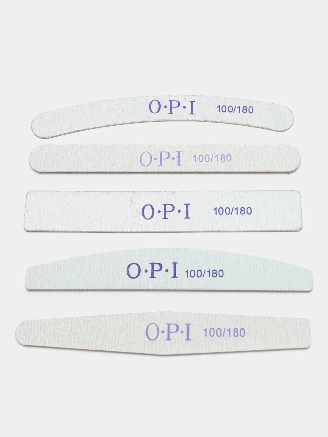 Серый пилка для ногтей OPI 100/180, 5 видов прямая лодочка