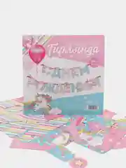 Гирлянда на ленте "С Днем Рождения!", единорог, дл.250 см