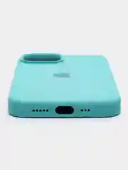 Бирюзовый чехол iPhone 7/8/se 2020, X/XS, XR,11,12,13,14, Plus, Pro, Pro Max, с закрытым низом