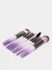 Фиолетовый набор кистей для макияжа, 8 штук