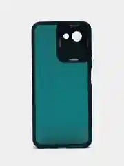 Лавандовый чехол матовый для Realme C30, пластиковый, полупрозрачный, с глянцевой рамкой