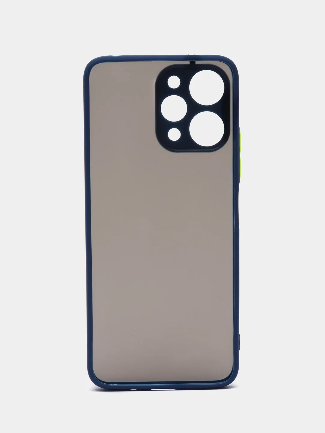 Синий чехол для Xiaomi Redmi 12 (Сяоми Редми 12), пластиковый, матовый, с цветными кнопками