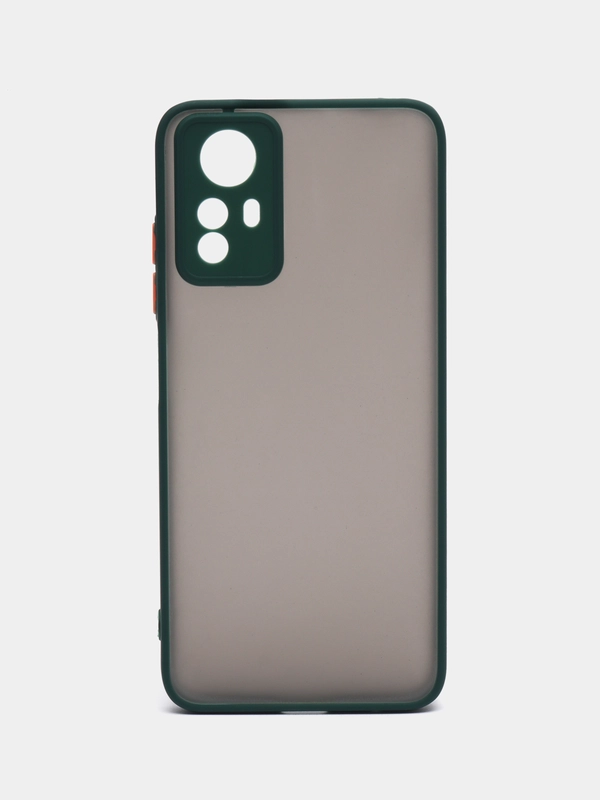 Чехол для Redmi Note 12S (Редми Нот 12С), пластиковый, матовый, с цветными кнопками