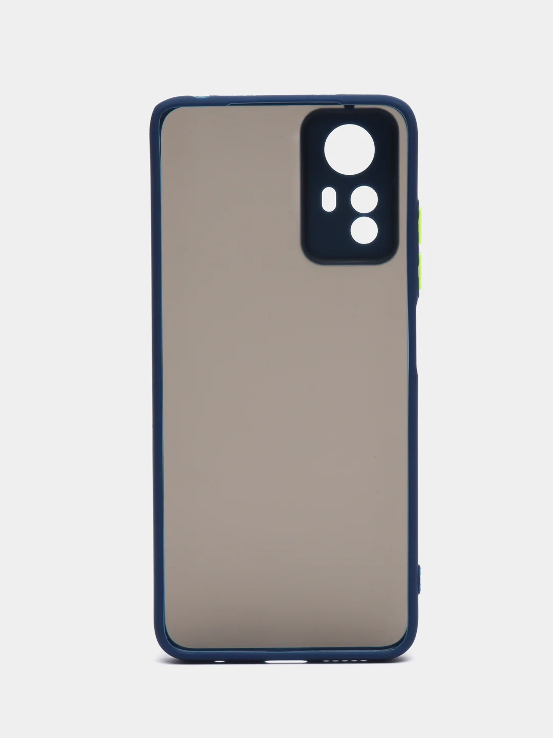 Синий чехол для Redmi Note 12S (Редми Нот 12С), пластиковый, матовый, с цветными кнопками