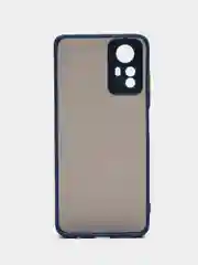 Синий чехол для Redmi Note 12S (Редми Нот 12С), пластиковый, матовый, с цветными кнопками