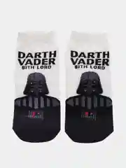Белый носки короткие с принтом мужские с надписями "StarWars" унисекс носочки хлопковые