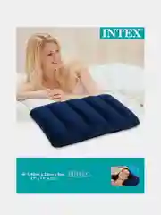 INTEX подушка надувная 43*28*9 синяя/ под шею/ для путешествий/ для шеи/дорожная