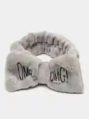 Серый повязка на голову косметическая для макияжа и умывания OMG