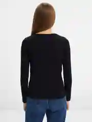 Черный лонгслив женский