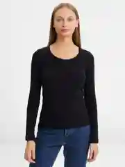Черный лонгслив женский
