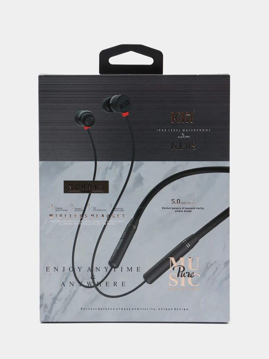 Алый беспроводные вакуумные наушники KIN SPORT, Bluetooth