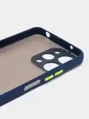 Синий чехол для Xiaomi Redmi 12 (Сяоми Редми 12), пластиковый, матовый, с цветными кнопками