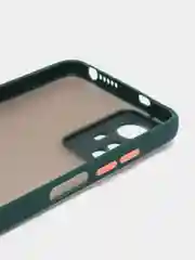 Лесной зеленый чехол для Redmi Note 12S (Редми Нот 12С), пластиковый, матовый, с цветными кнопками