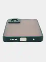 Лесной зеленый чехол для Redmi Note 12S (Редми Нот 12С), пластиковый, матовый, с цветными кнопками