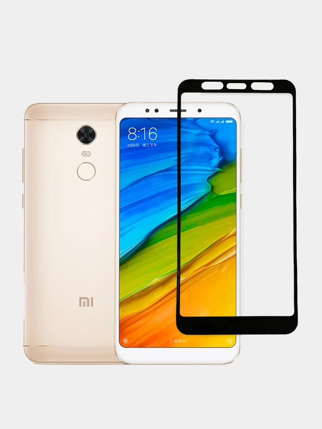 Черный защитное стекло Xiaomi Redmi 5 Plus / Redmi 5+ / Сяоми Редми 5 Плюс / Редми 5+