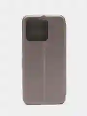 Серебряный чехол-книжка Realme Narzo 50A, Реалми Нарзо 50А