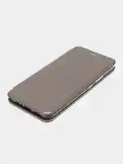 Серебряный чехол-книжка Realme Narzo 50A, Реалми Нарзо 50А