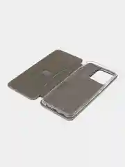 Серебряный чехол-книжка Realme Narzo 50A, Реалми Нарзо 50А