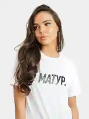 Футболка белая Seletstore с татарским принтом "Матур.", унисекс, хлопок