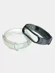 Синий прозрачный силиконовый ремешок хамелеон для Xiaomi Mi Band 3 /4 / 5 / 6 / 7