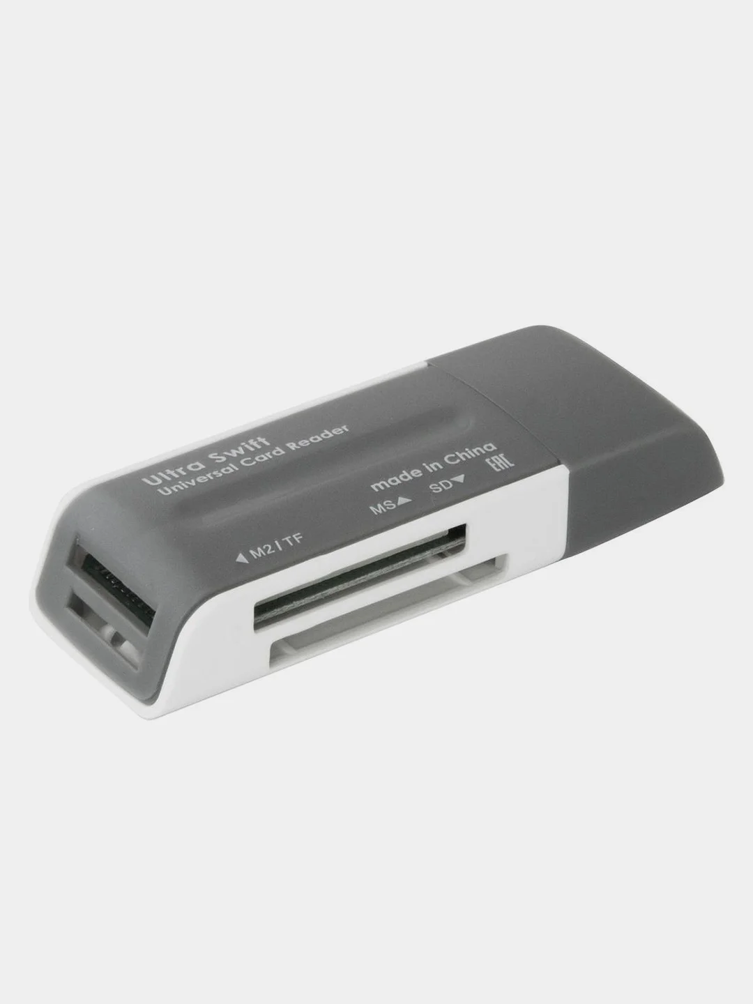 Серый универсальный картридер Defender Ultra Swift USB 2.0, 4 слота