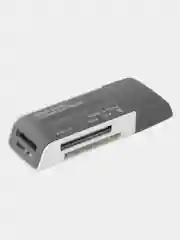 Серый универсальный картридер Defender Ultra Swift USB 2.0, 4 слота