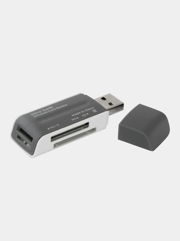 Универсальный картридер Defender Ultra Swift USB 2.0, 4 слота