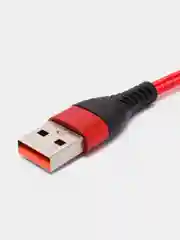 Красный кабель для зарядки 3 в 1, Lightning, TYPE-C, MICRO USB, 120 см