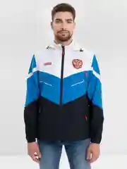 Синий ветровка мужская Russia/ Россия, спортивная куртка мужская / костюм верх